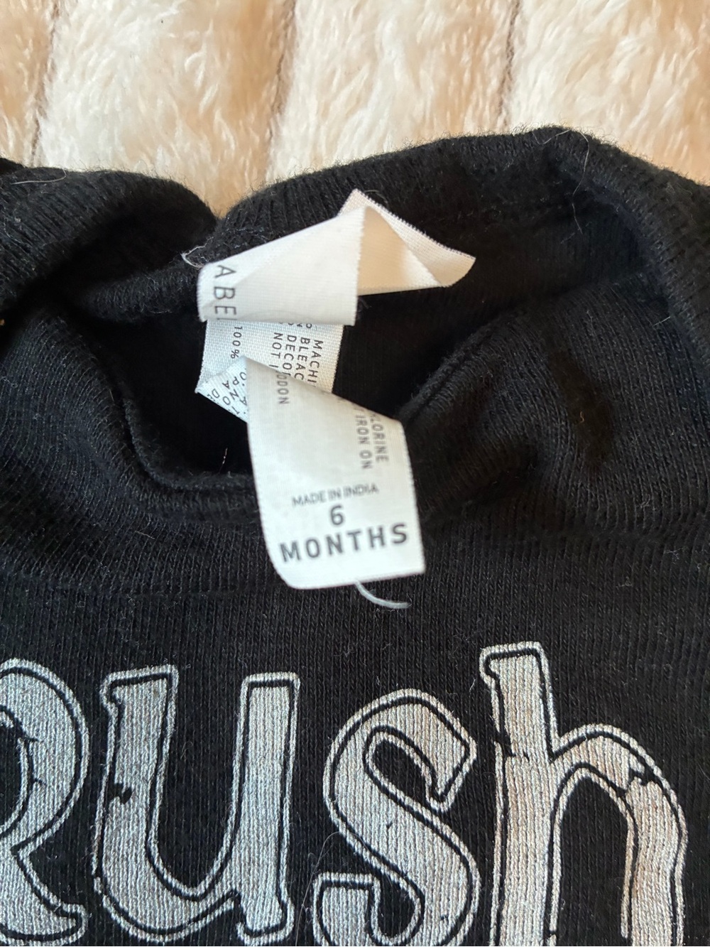 Rush Band Onesie | Black | Size 6M - Picture 2 of 2